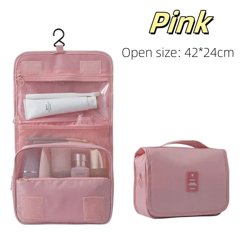 Waterproof Hanging Makeup Organiser — Travel Toiletry Bag with Hook - Zenflow Active