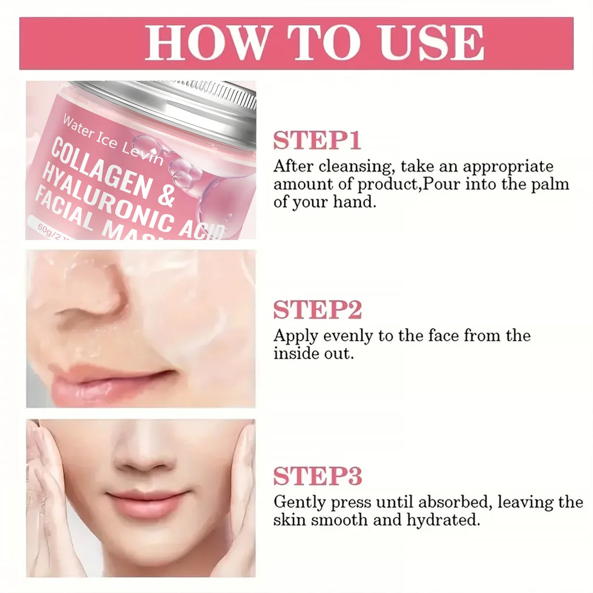 Collagen & Hyaluronic Acid Facial Cleanser with Niacinamide, 60g - Zenflow Active