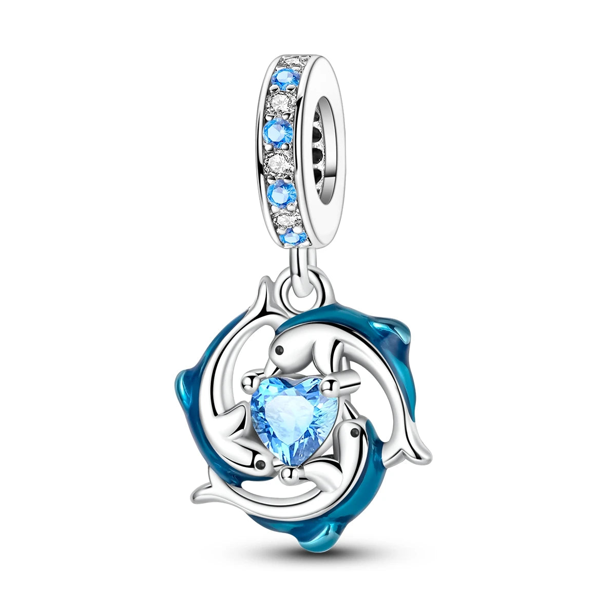 Charms Original 925 Silver Blue Beads Fit Bracelet Pendant Diy For Woman Fine Jewelry - Zenflow Active