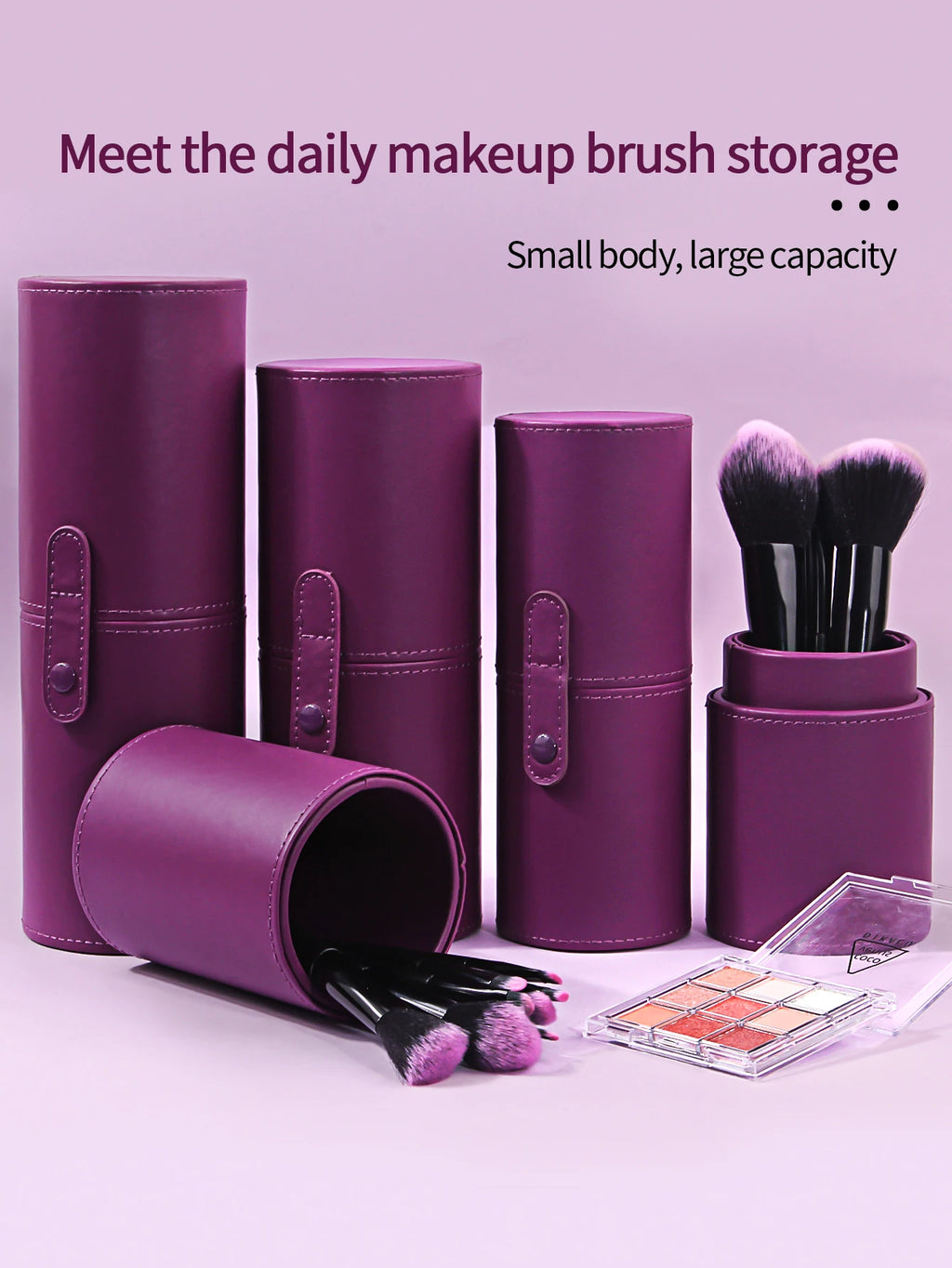 Portable Makeup Brush Holder Cylinder Zenflow Active
