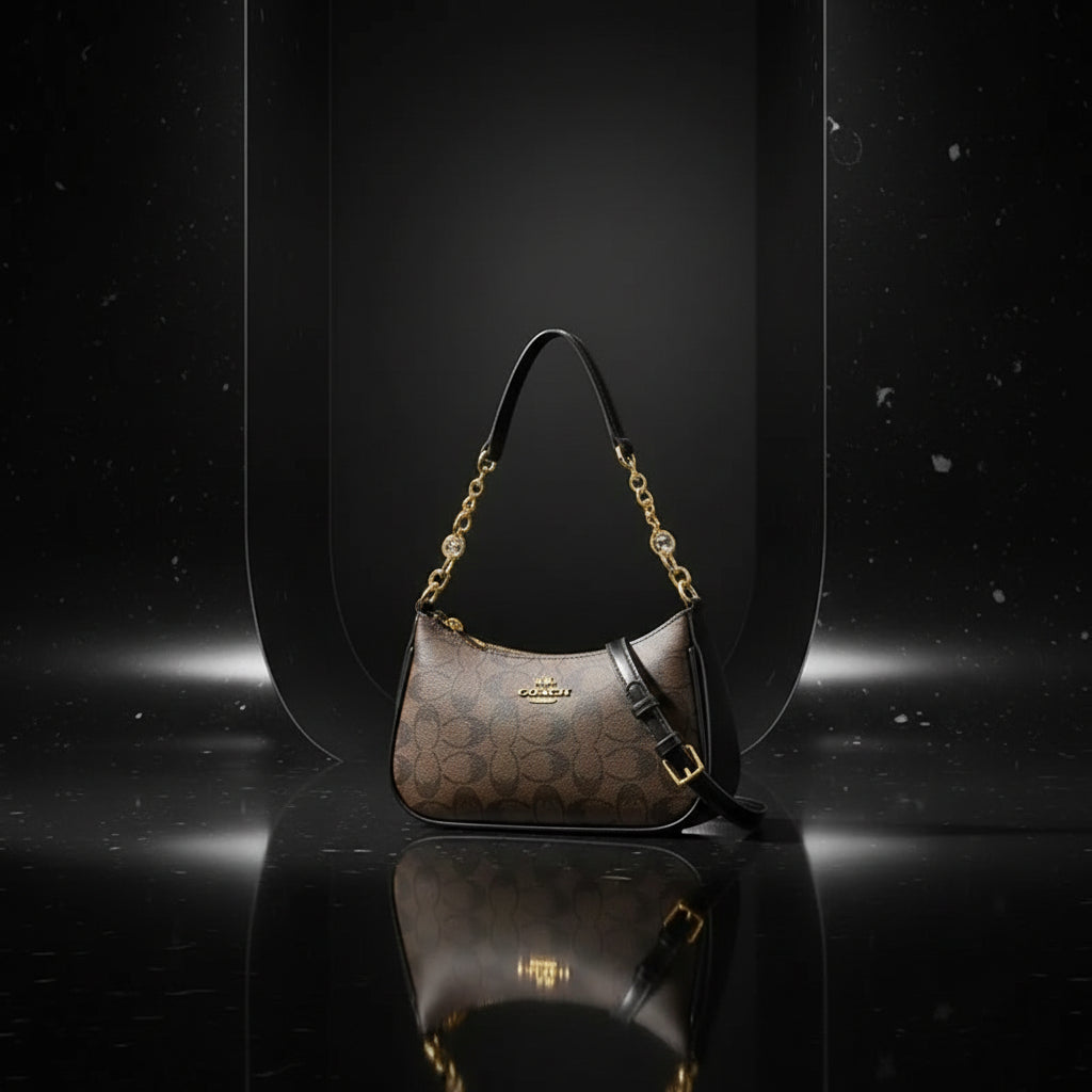 Women's Chain Bags Pvc Geometric Print Handbag Shoulder Crossbody Bag - Zenflow Active