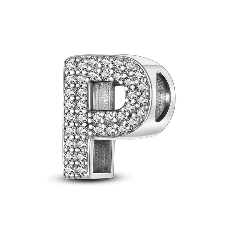 Charms Fit Original Bracelet A-Z Alphabet Charms Beads 925 Sterling Silver 26 Letters Charm for Women Girl DIY Fine Jewelry Gift - Zenflow Active