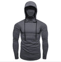 Men's Short Sleeve Hoodie with Face Mask | Gym Sweatshirt - Zenflow Active
