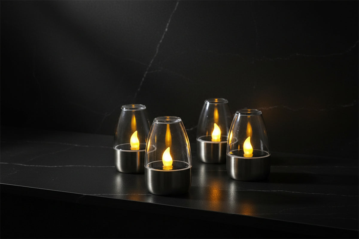 LED Solar Candles Light Flameless Rechargeable Night Light For Garden Decor Outdoor Waterproof Solar Candles Lamp - Zenflow Active