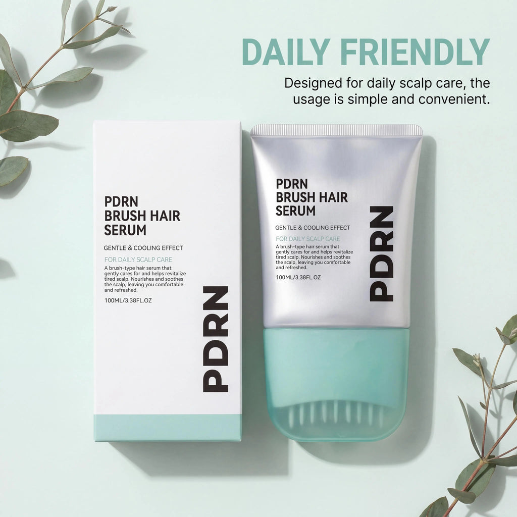 PDRN Scalp & Hair Serum with Built-In Massage Brush - 100ml Anti Hair Loss Treatment Zenflow Active