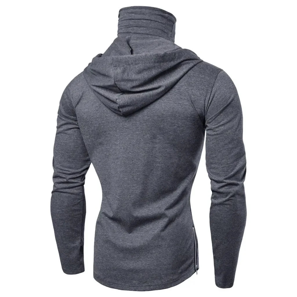 Men's Short Sleeve Hoodie with Face Mask | Gym Sweatshirt - Zenflow Active