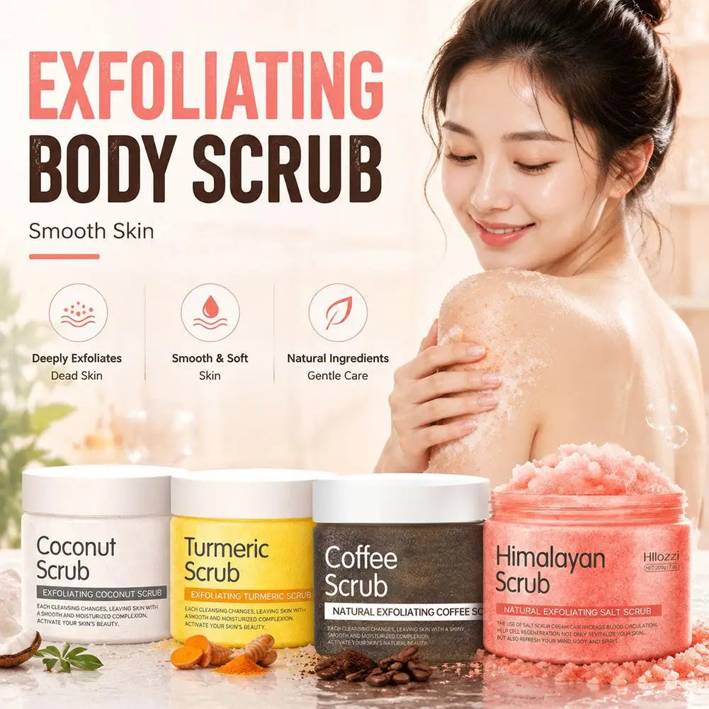 Exfoliating Body Salt Scrub – 200g | Himalayan, Coffee, Turmeric & Coconut - Zenflow Active