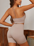 Women's Yoga Set High Waist Elastic Butt Lifter Leggings Seamless Running Gym Tank Top Sleeveless Fitness Sport Stretch Clothes - Zenflow Active