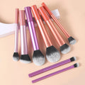 8Pcs Makeup Brush Kit Synthetic hair. Plastic handle for Foundation, blush, and eyeshadow - Zenflow Active