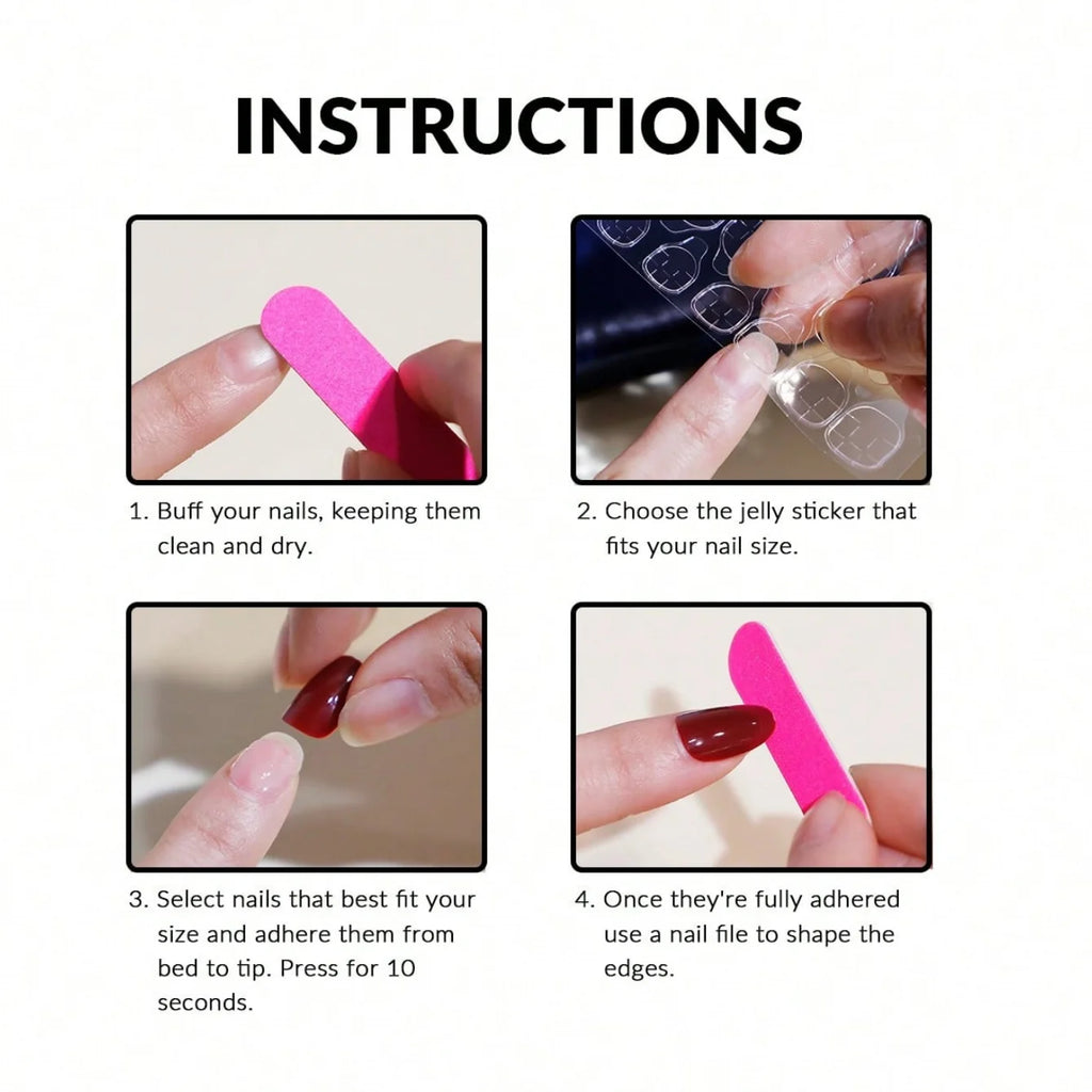 Almond Press-On Nails – Gold-Edge French Nude Pink, Set of 10 - Zenflow Active