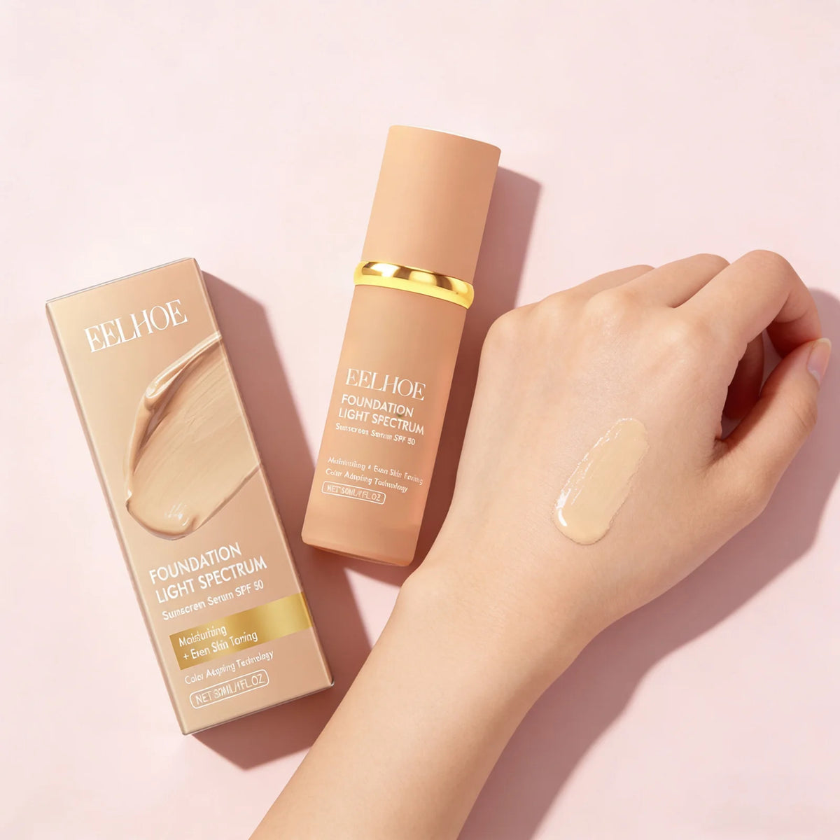 4 in 1 Colour Changing Foundation Liquid with SPF 50 - Zenflow Active