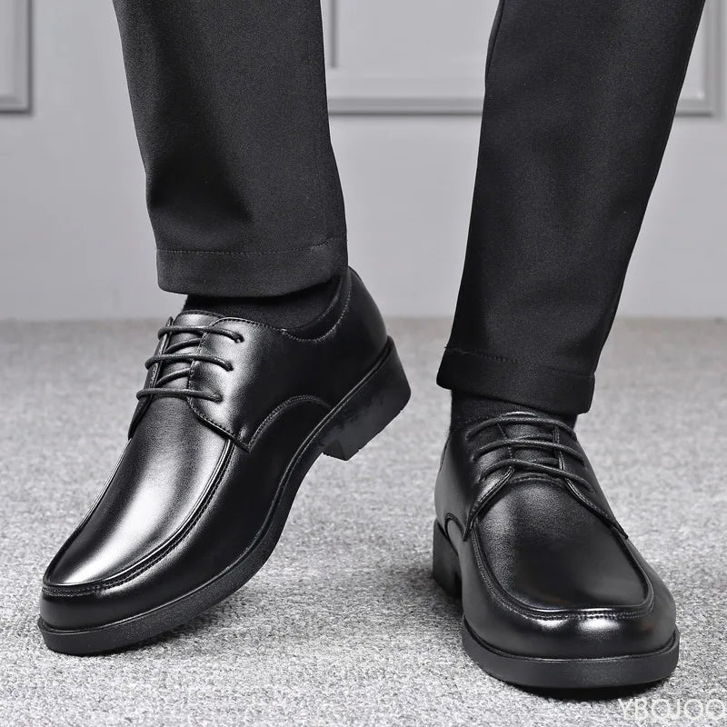 Men's Smart Casual Business Shoes | Height-Increasing Lace-Up Dress Sneakers - Zenflow Active