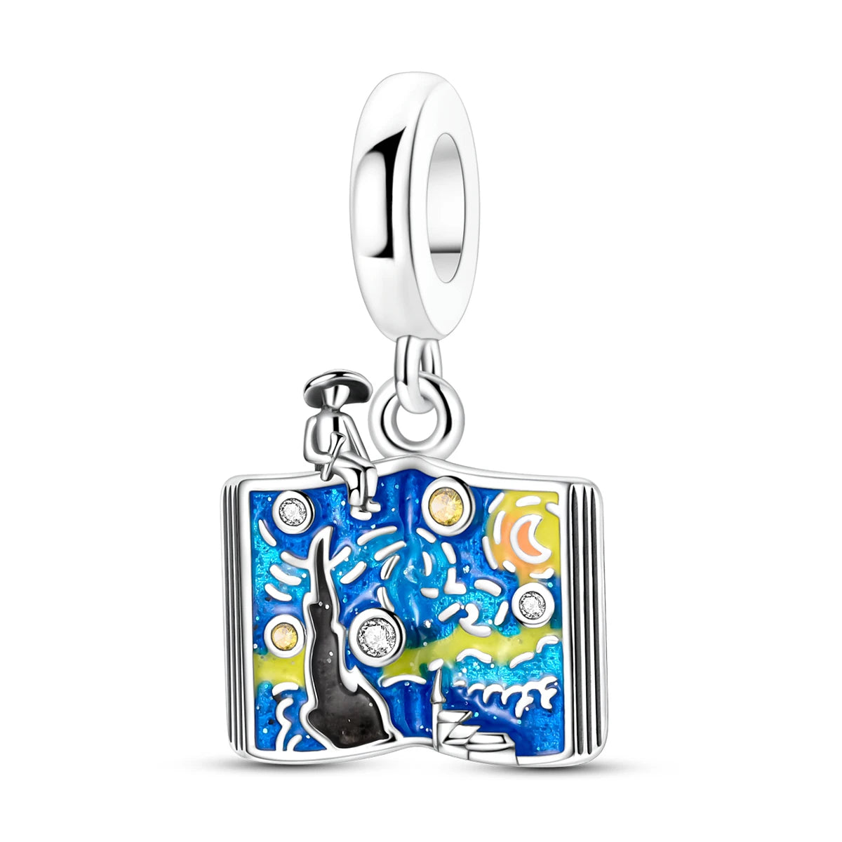 Charms Original 925 Silver Blue Beads Fit Bracelet Pendant Diy For Woman Fine Jewelry - Zenflow Active