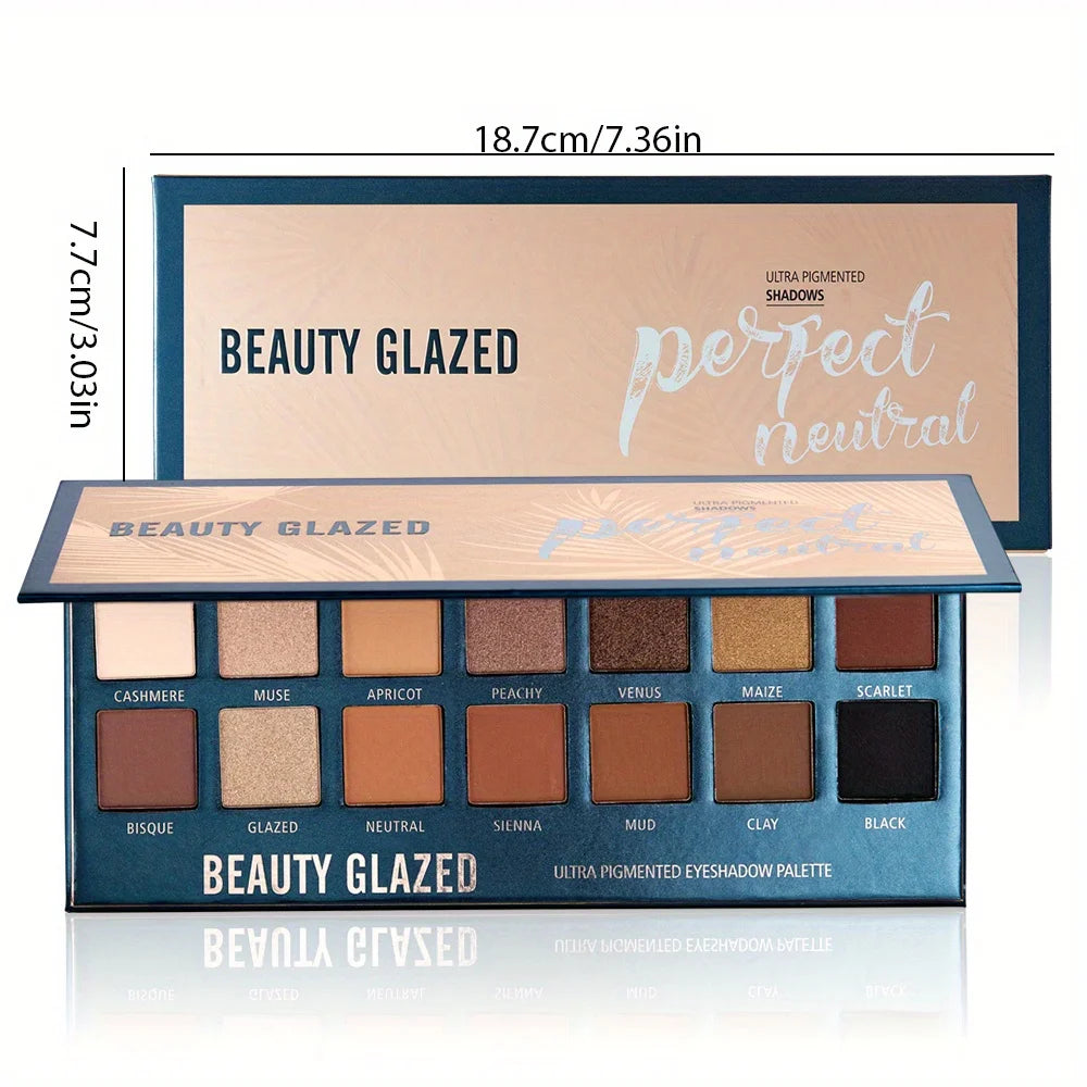 BEAUTY GLAZED 14-Colour Neutral Matte Eyeshadow Palette