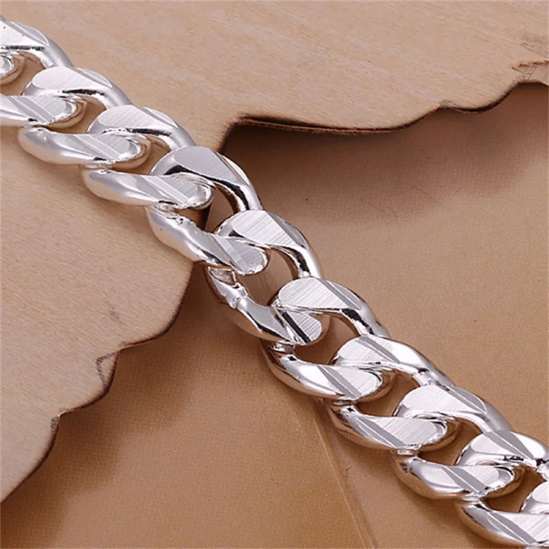 High-end Men's Fine 925 sterling Silver Bracelet 10MM - Zenflow Active