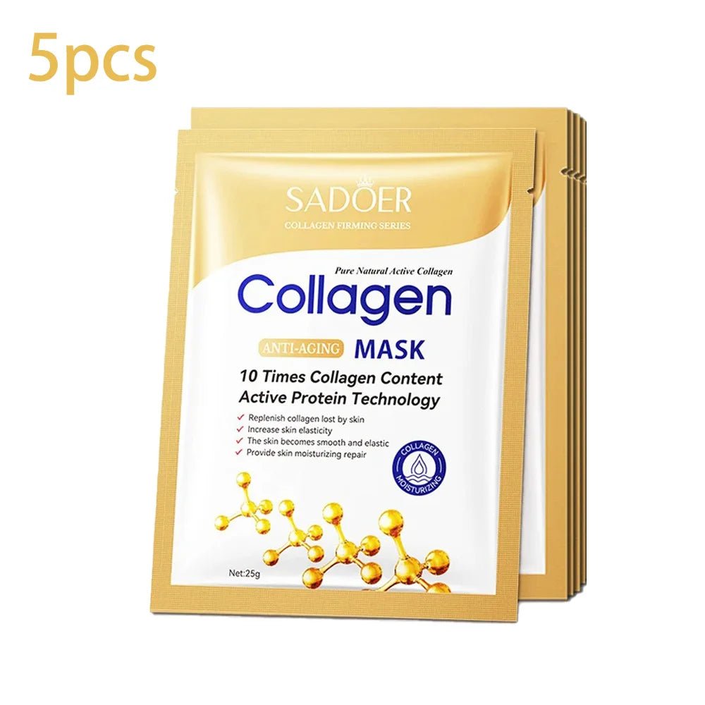 SADOER Collagen Face Sheet Masks, Firming & Hydrating Skincare