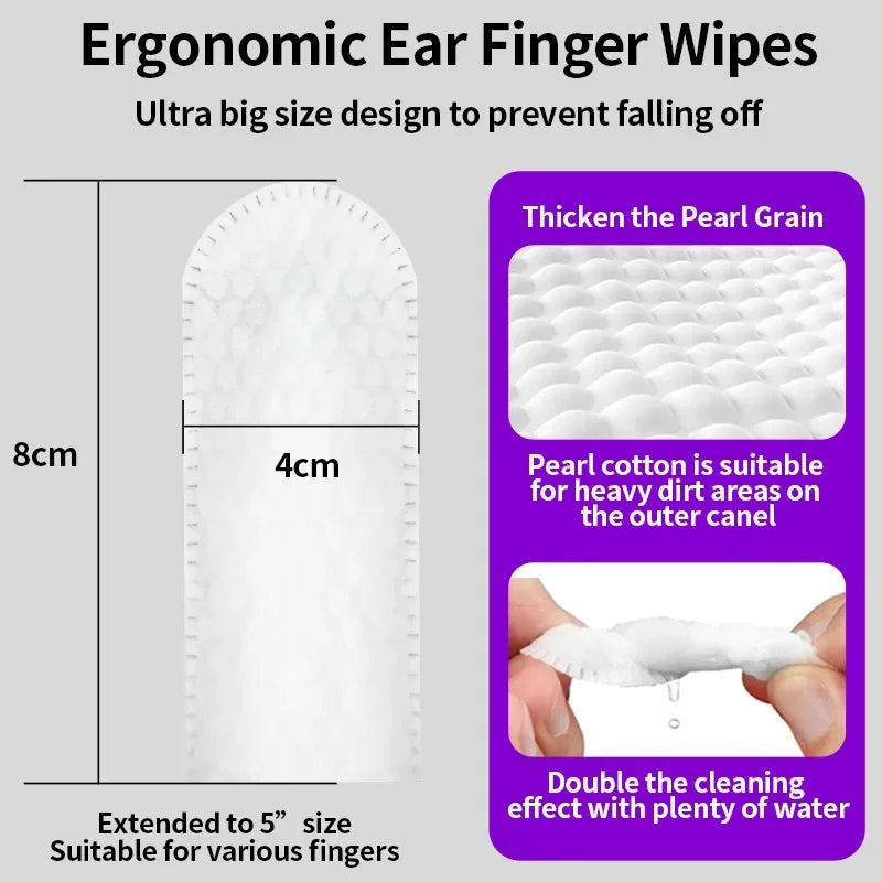Pet Ear Cleaning Wipes | 50-Pack Fingertip Wipes for Cats & Dogs - Zenflow Active