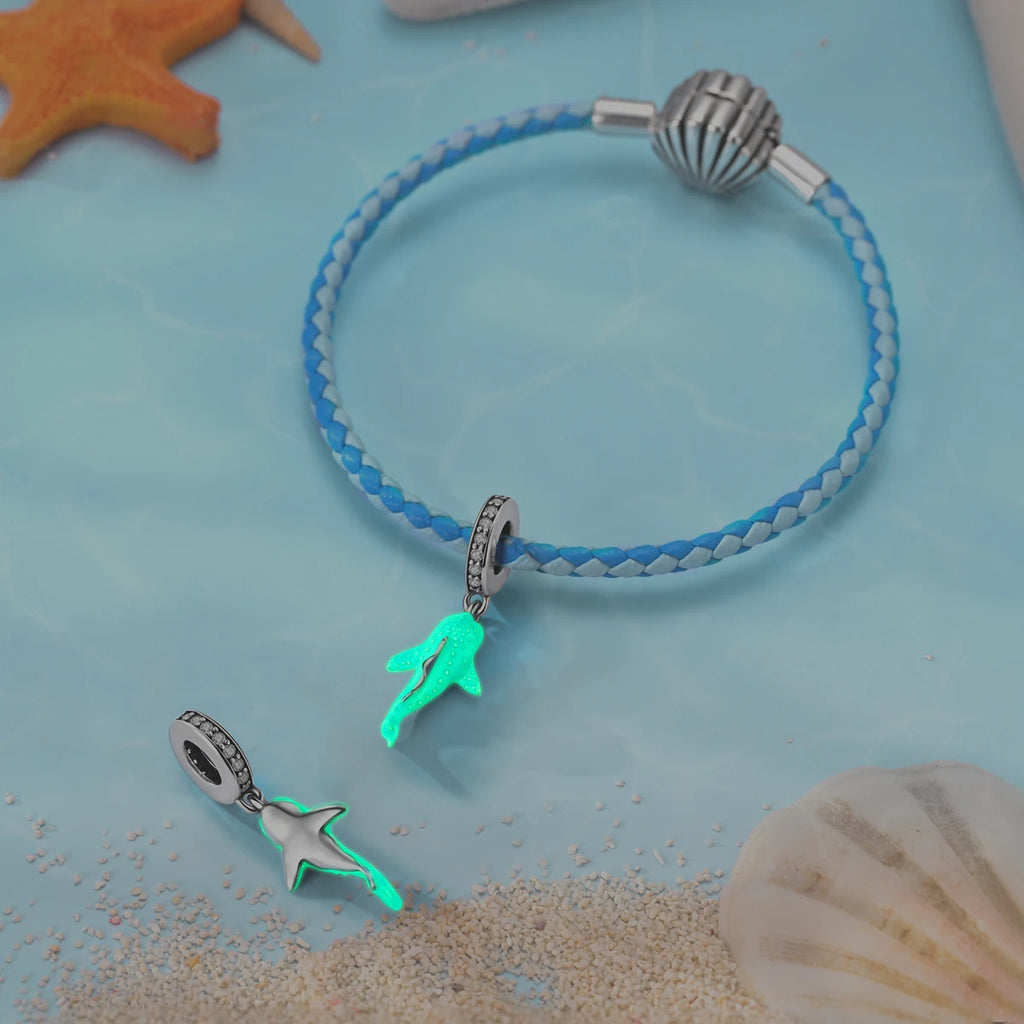 Charms Original 925 Silver Blue Beads Fit Bracelet Pendant Diy For Woman Fine Jewelry - Zenflow Active