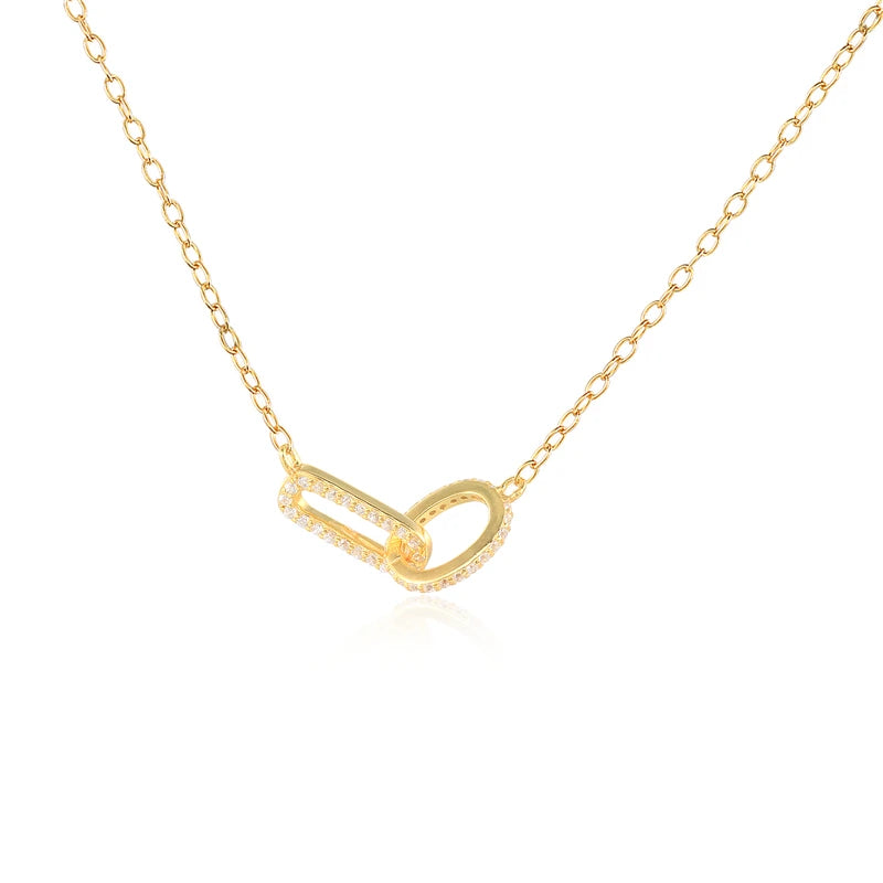 CANNER Crystal Zircon 925 Sterling Silver Necklace For Women Pendente Fine Jewellery Long Chain - Zenflow Active