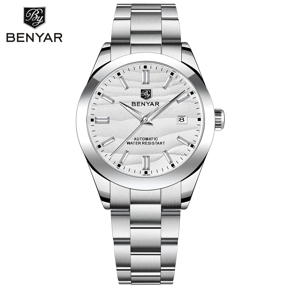 Benyar BY-5208 Automatic Mechanical Watch | 40mm | 50m Water Resistant - Zenflow Active
