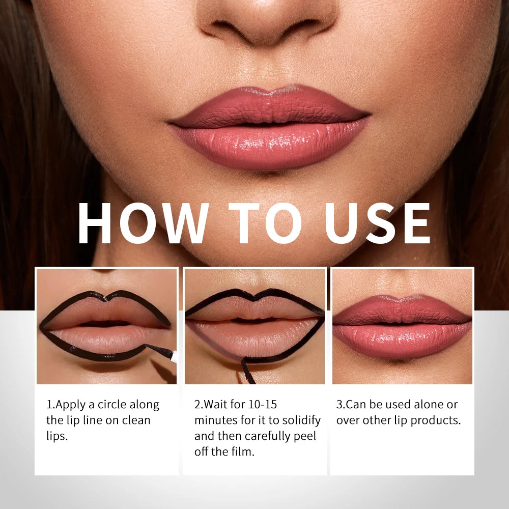 Peel-Off Lip Liner — Waterproof, Long-Lasting Matte Colour - Zenflow Active