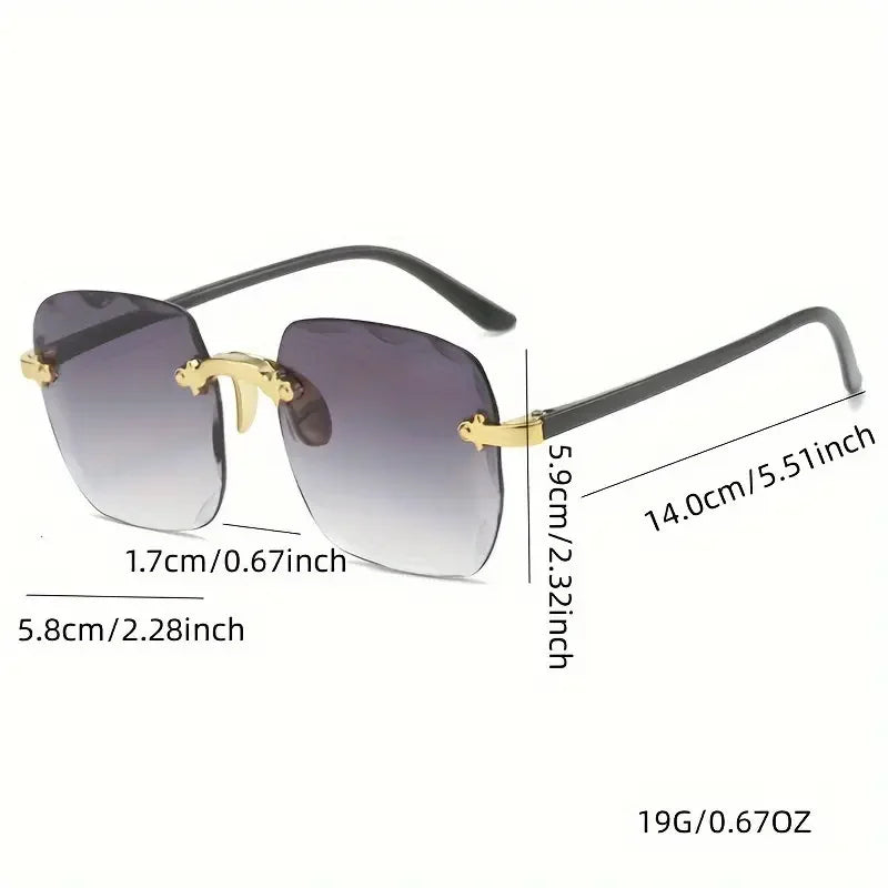 Square Rimless Sunglasses — Set of 3 - Zenflow Active