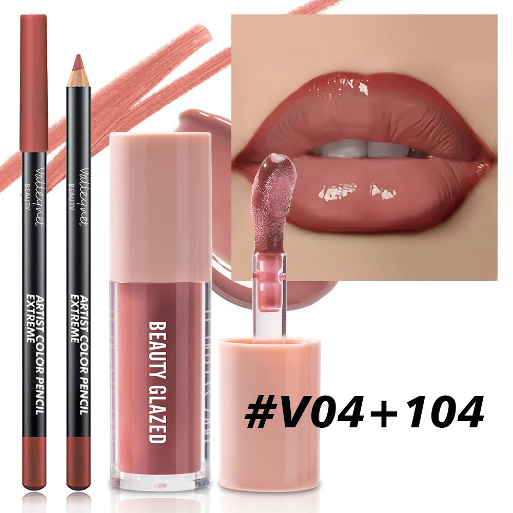 2pcs/Set Velvet Texture Lip Makeup