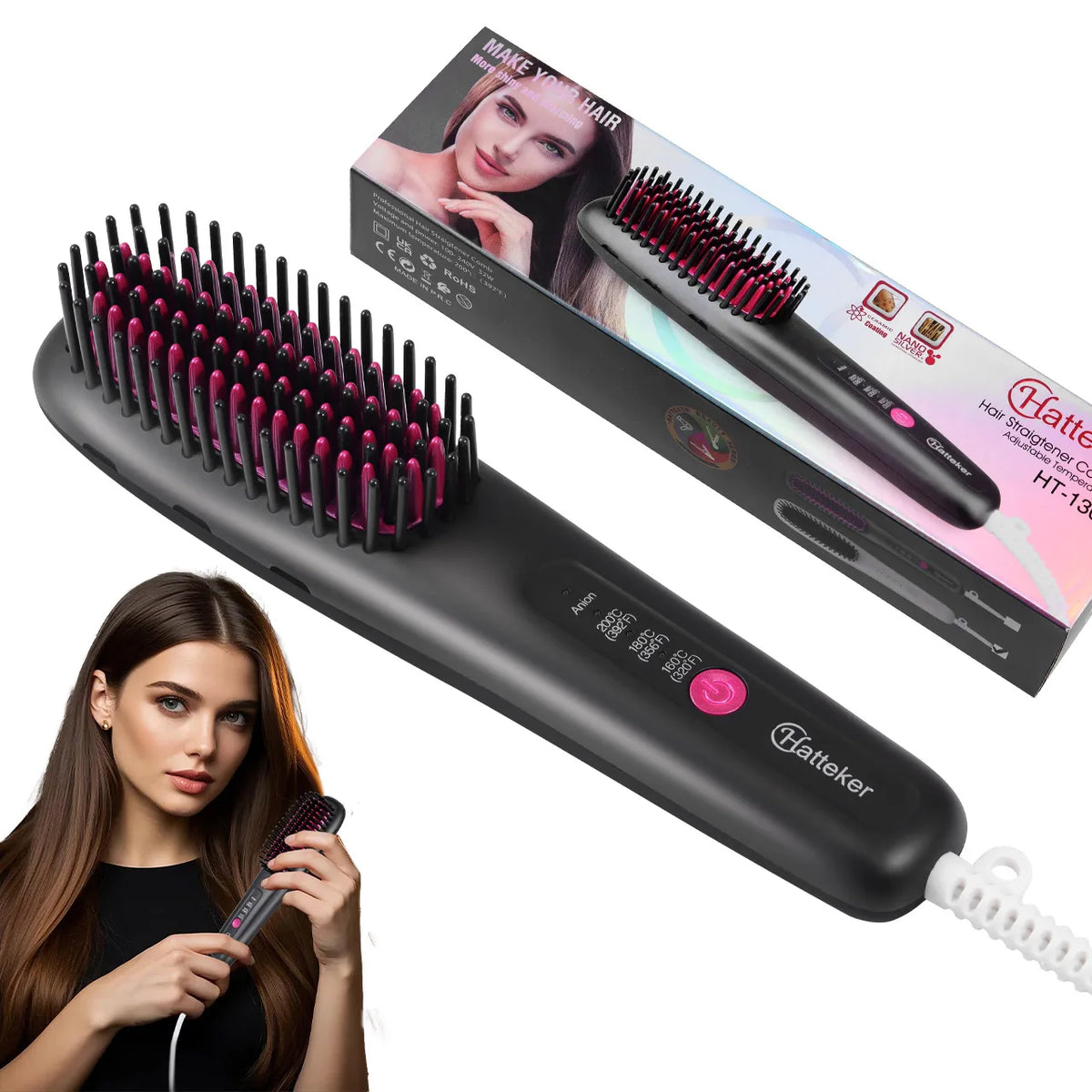 Portable Ionic Hair Straightening Comb - Zenflow Active