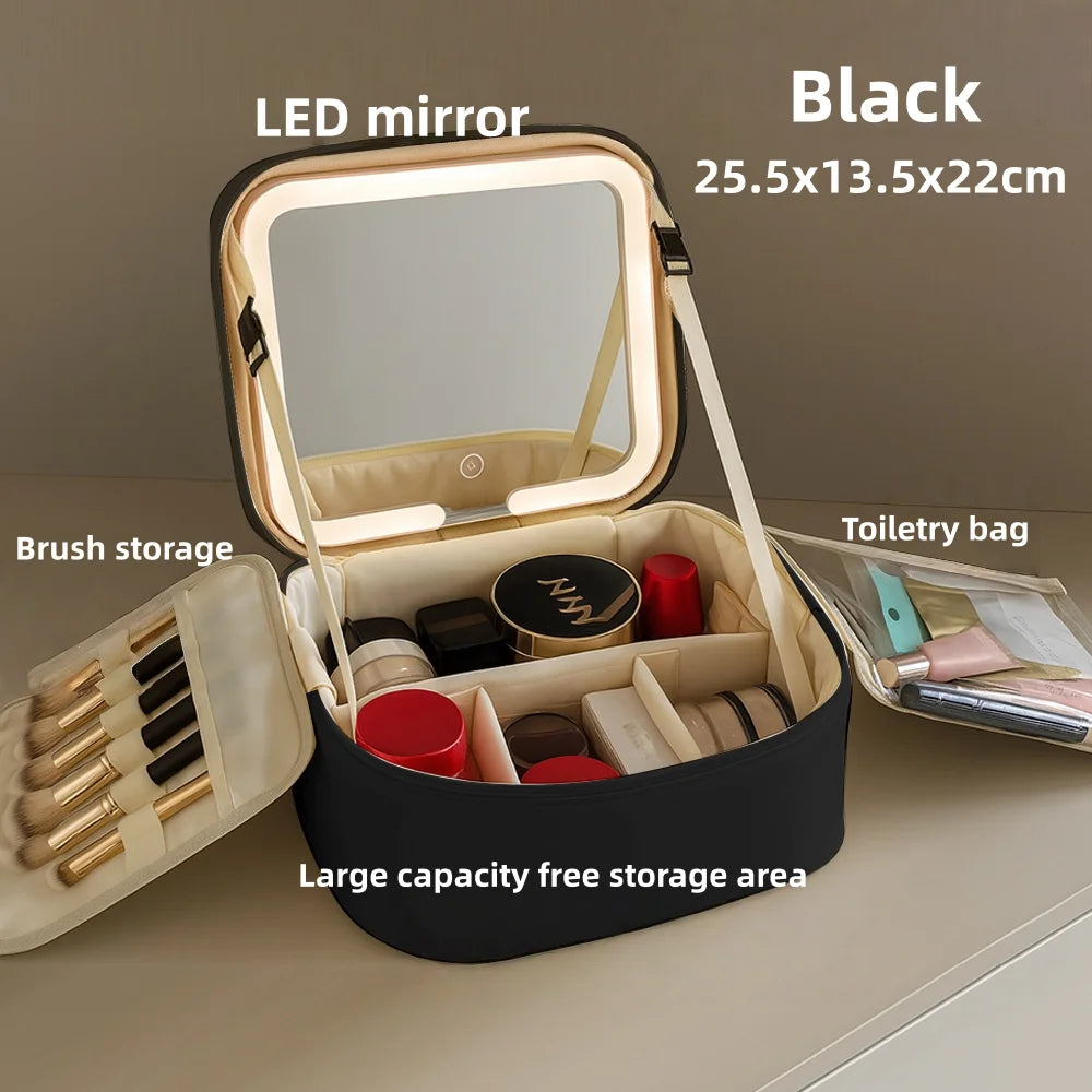 Makeup Bag With LED Mirror