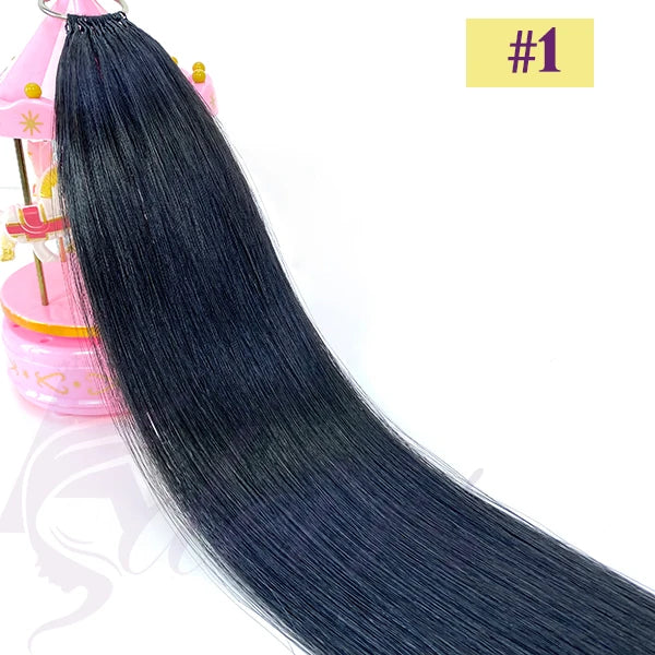 ADEIRS New Feather Hair Extensions 100% Human Hair Real Natural Hair Comfortable And Invisible Black Brown Blonde Straight - Zenflow Active