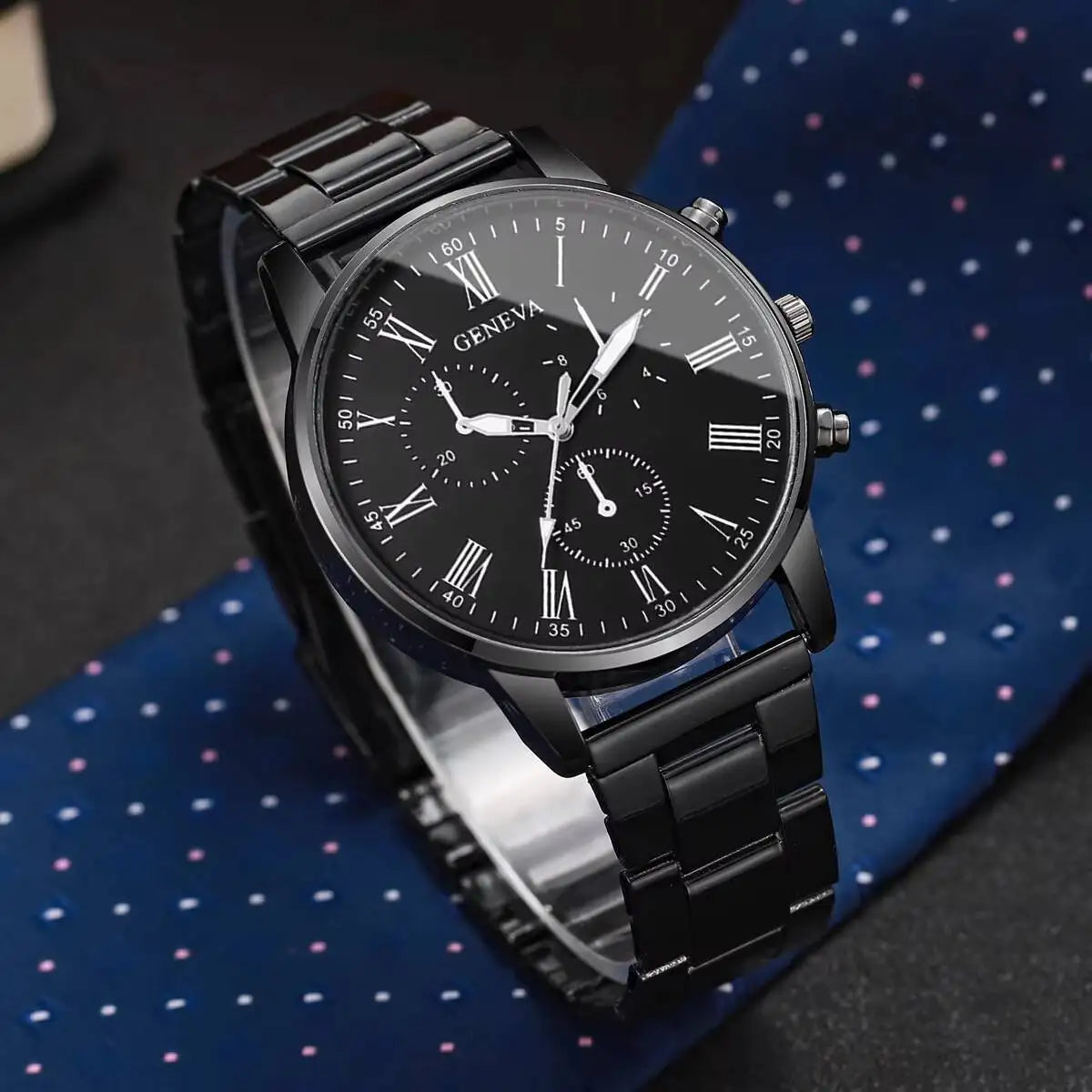 Men's Business Watch Fashion Quartz Wrist Watch for Man Black - Zenflow Active