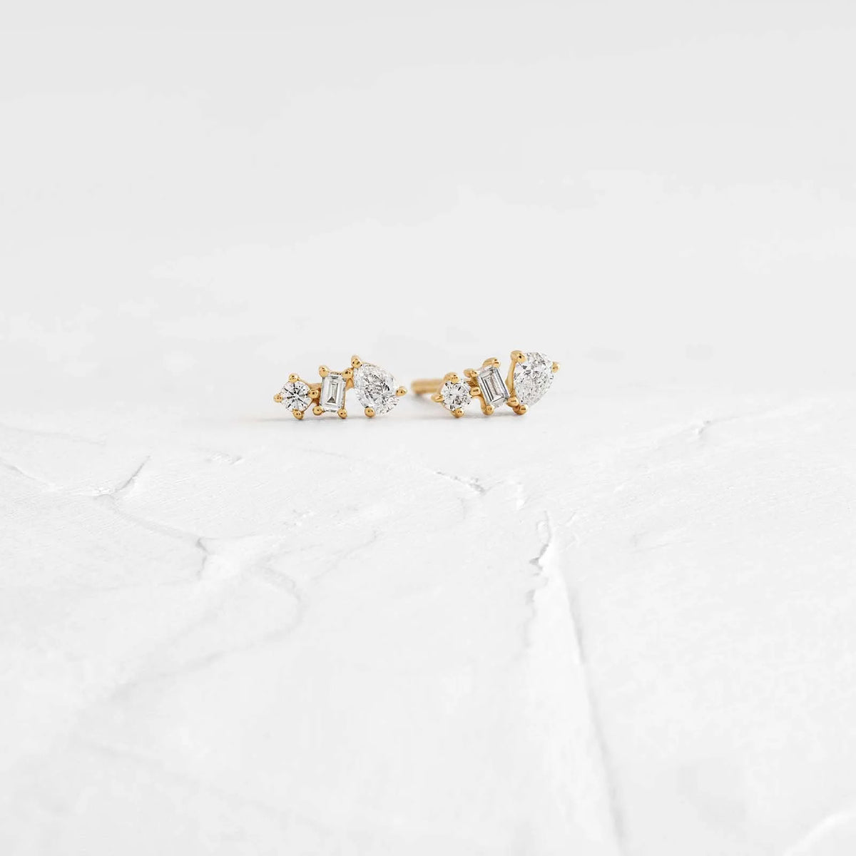 DPLAOPA 925 Sterling Silver Gold Stud Earring Clips Piercing Luxury Pediments Small Fine Jewellery - Zenflow Active