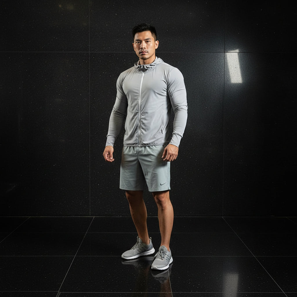 Men's Hooded Sport Tracksuit Top | Gym Running Sweatshirt - Zenflow Active