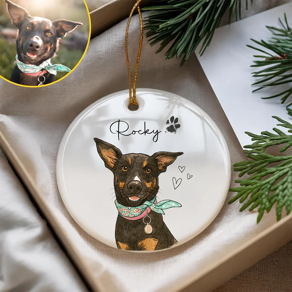 Personalised Pet Photo Ornament | Custom Dog & Cat Memorial Keepsake - Zenflow Active
