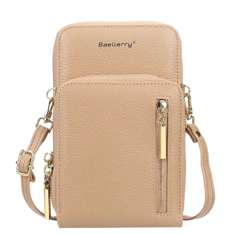 New Women's Handbags PU Leather Zipper Shoulder Bags Large Capacity Messenger Bags Casual Crossbody Bags for Women Phone Purse - Zenflow Active