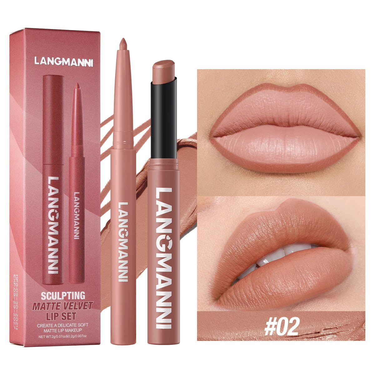 Integrated waterproof lipliner + lipstick - Zenflow Active
