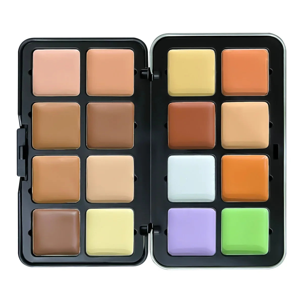 Iron Box Cream Blush & Concealer Palette – 12-Colour Matte & Pearlescent 2-in-1 - Zenflow Active