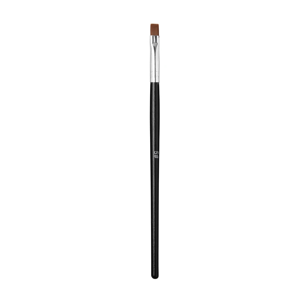Nail Art Brush – Flat & Tilted Head | Nylon Hair, Wooden Handle | Sizes 1–6 - Zenflow Active