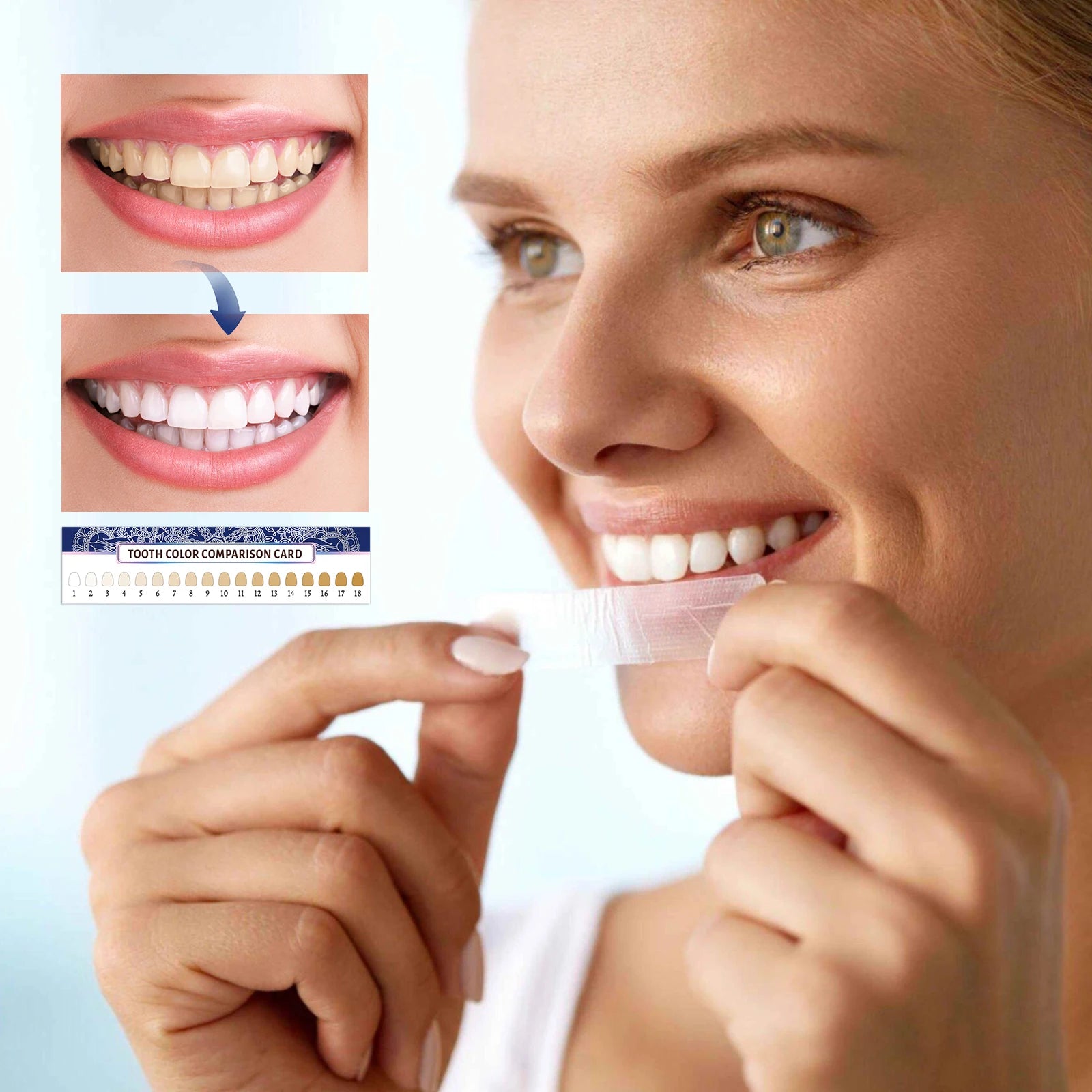 14 Teeth Whitening Strips Improve Dental health Mint Oral Hygiene Cleaning Gel