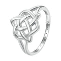 BAMOER 925 Sterling Silver Celtic Knot Finger Ring for Women Birthday Valentine's Day Gift Platinum Plated Fine Jewelry SCR908 - Zenflow Active