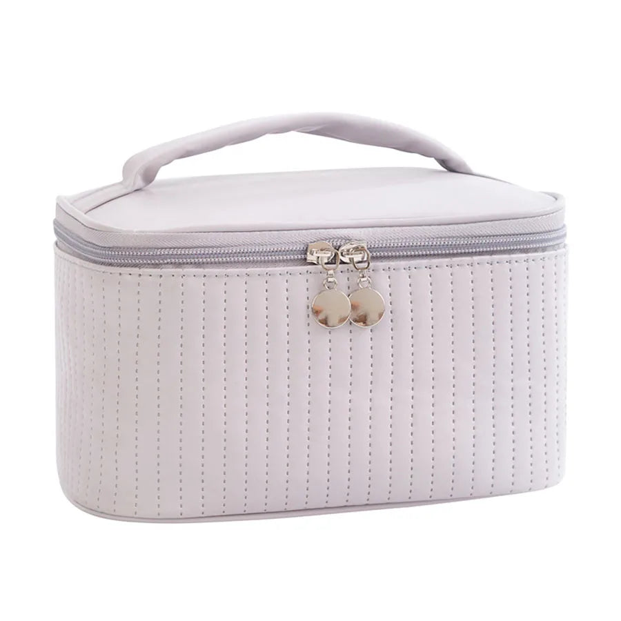 Portable PU Leather Makeup Organiser Case — Travel Toiletry Bag - Zenflow Active