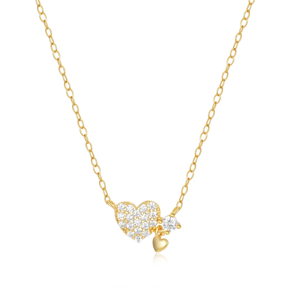 CANNER Crystal Zircon 925 Sterling Silver Necklace For Women Pendente Fine Jewellery Long Chain - Zenflow Active