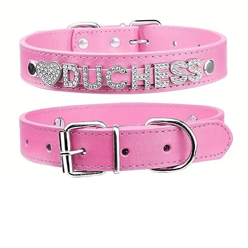 Personalised Leather Pet Collar | Custom Laser-Engraved Name Tag for Dogs & Cats - Zenflow Active