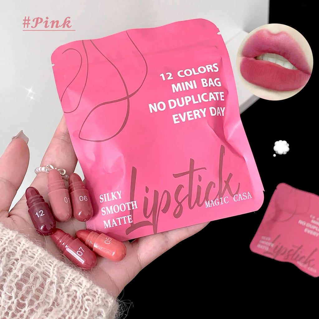 12-Colour Matte Lip Balm Set Zenflow Active