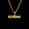 Atoztide Personalized Name Necklace 2-Side Welding Zircon Pendant Stainless Steel Chain - Zenflow Active