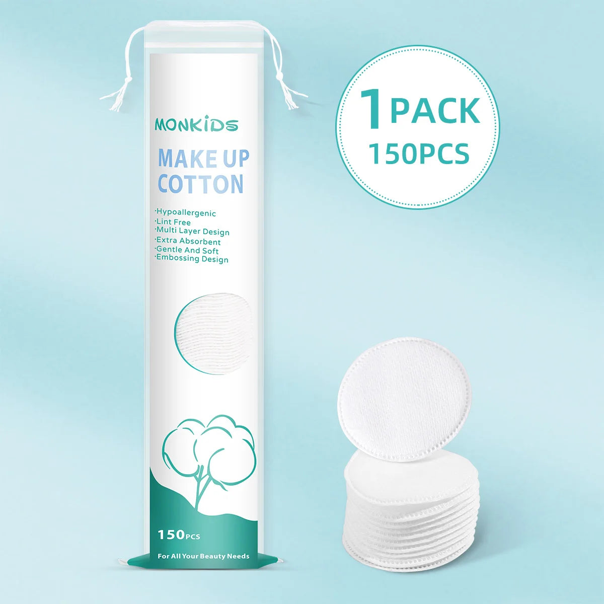 Plant-Fibre Double-Sided Makeup Remover Pads Zenflow Active