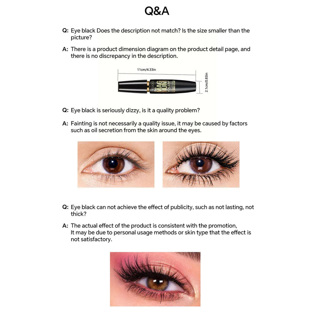 4D Volume Mascara — Thickening, Lengthening & Curling, Available in 5 Colours - Zenflow Active