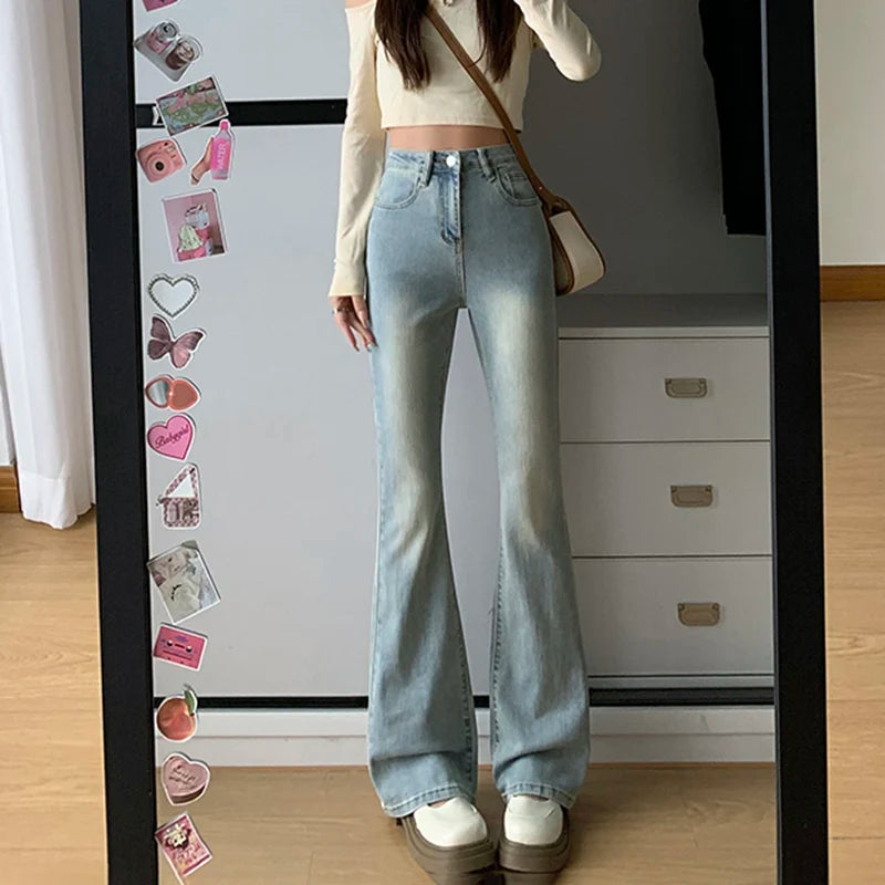 High-Waisted Stretch Flare Jeans Zenflow Active