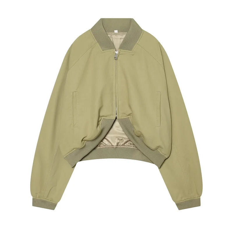 Cropped Varsity Bomber Jacket