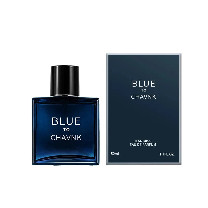 Men's Blue Aromatic Eau de Parfum, 100ml/50ml Long-Lasting Woody Fresh Fragrance - Zenflow Active
